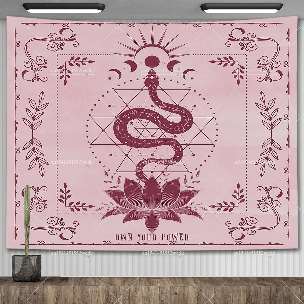 Snake Altar Cloth Wall Tapestry Astrology Tablecloth Divination Tapestries Aesthetic Room Decoration Tarot Astrology Tapestrys