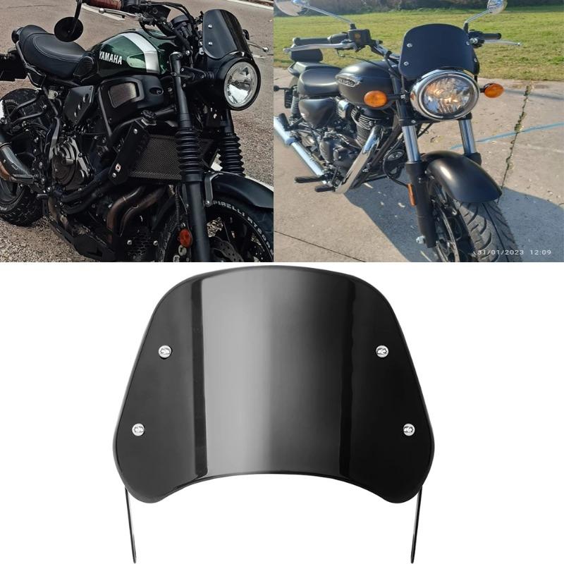 Motorcykel Universal Vindruta Klar Justerbar Vindavvisare Vindruta för Kawasaki BMW Ducati Honda Benelli Triumph Yamaha