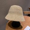 New Straw Bucket Hat Women's Summer Sunscreen Sunshade Big Edge Versatile Folding Sun Hat Fashionable Washbasin Hat