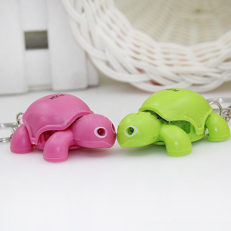 Desene Animate Creativ Animal Mic Lumini LED Strălucire Sunet Broască Țestoasă Breloc Agățat Pandantiv Decor