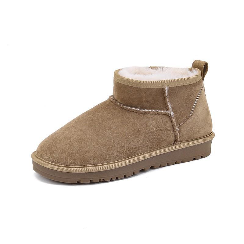 

Grape mother has the same fur integrated snow boots for women s thick-soled autumn and winter flat-soled short boots with velvet thermal cotton shoes 42