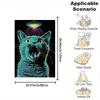 Galaxy Night Sky UFO Cat Print Flannel printed blanket suitable for all seasons suitable for living room office sofa and travel