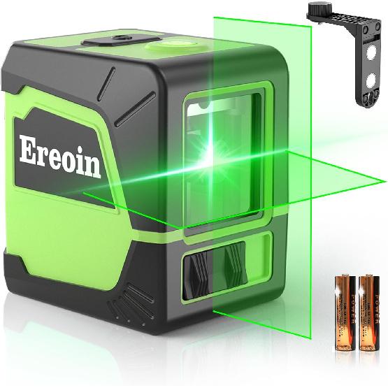 Laser Level Self-leveling Green Cross Laser Tool with Vertical and Horizontal Lines,360 Degree Rotation Self-leveling mode&IP54 Waterproof for