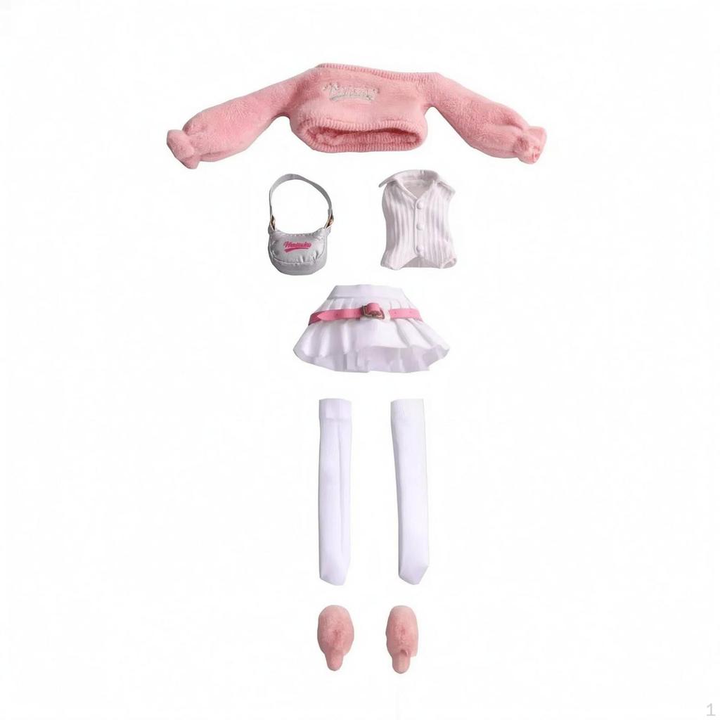 1/12 Scale Doll Outfit Fuzzy 6 Inch Clothes offShoulder