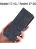 For Redmi 17 4G / Redmi 17 5G Flip Case RFID tection Dual-Layer Card Slot Soft Silicone External Leather Stand Holder Flip Cover