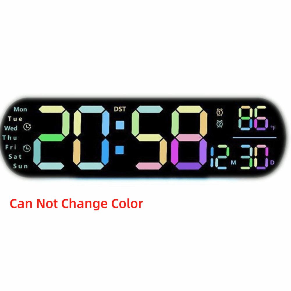 Humidity Display LED Digital Wall Clock Electronic Alarm Clock  Wall-mounted Decoration
