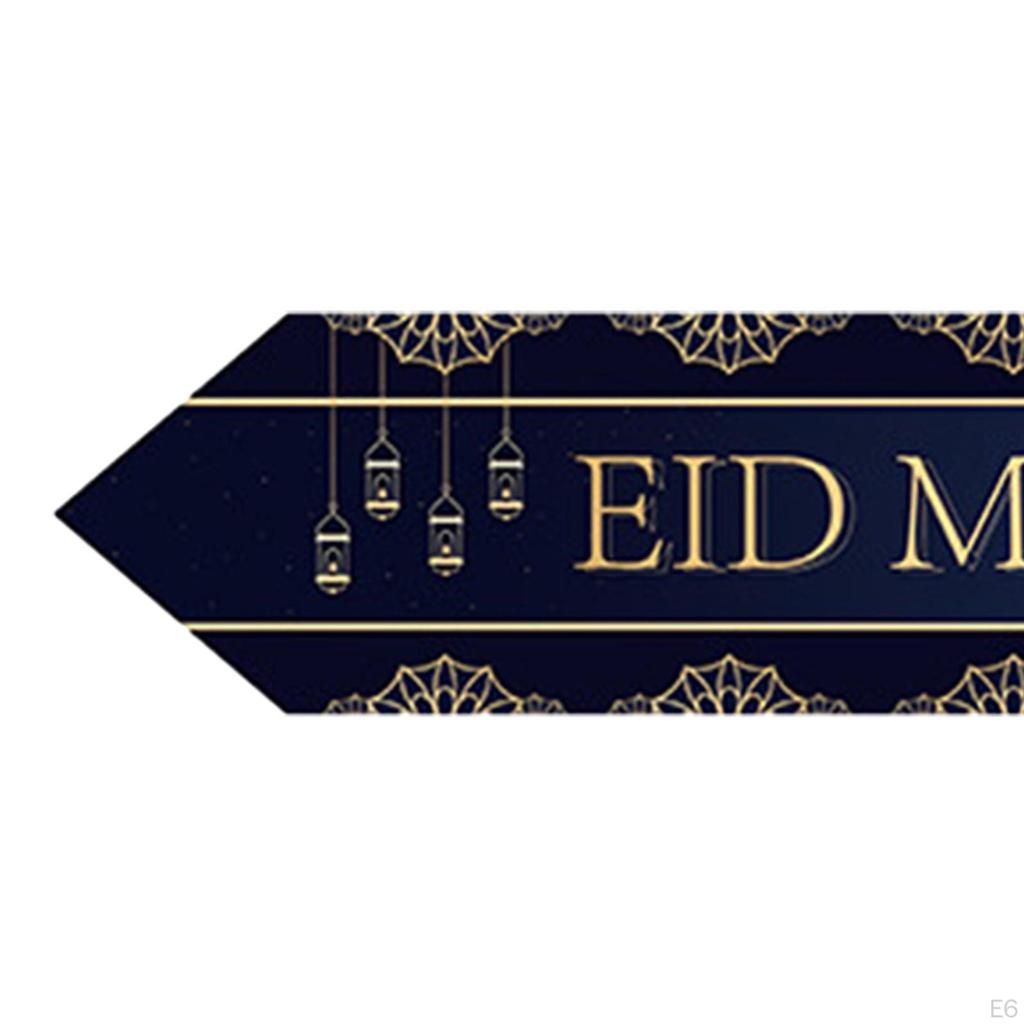 Eid Mubarak Table Runner Moon Mosque Star Ramadan Runners for Dresser