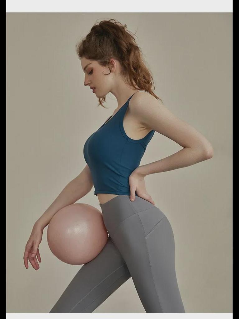 Stötsäker sport-BH för kvinnor: Vår/höstlöpning, yogaväst, vacker ryggdesign med bröstkuddar