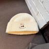 Cute Puppy Schnauzer Embroidered Knitted Wool Hat Women's New Autumn and Winter Face Small Versatile Big Head Circumference Hat