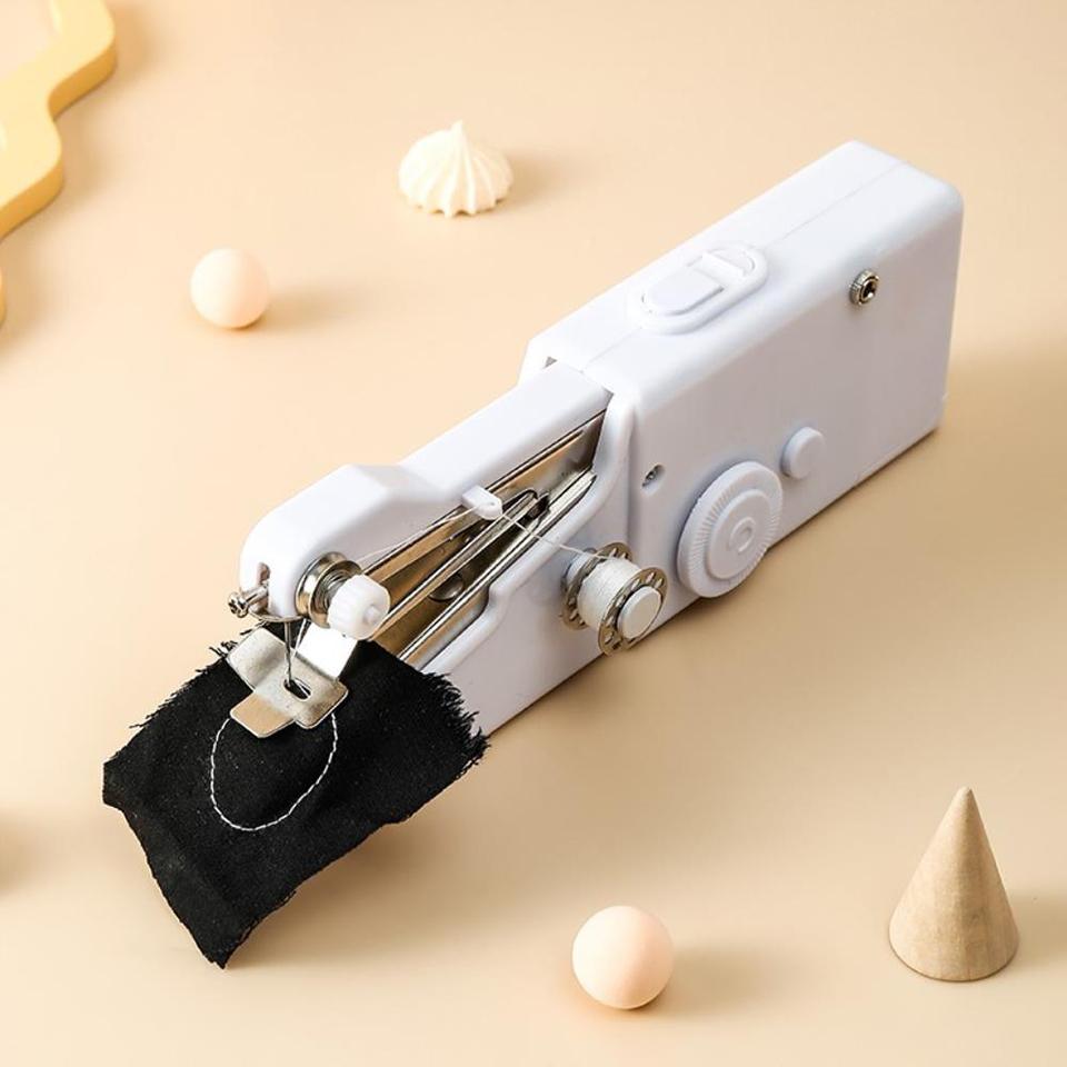 Portable Mini Sewing Machine Handheld Electric Sewing Machine with Bobbin for Needlework Handwork Home Travel Sewing Accessories