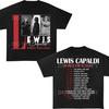 Lewis Capaldi Tour 2026 Hip Hop Unisex Shirt für Mann und Frau 90er Jahre Stil T-Shirt Streetwear Trendig Baumwolle Oversized Kurze Ärmel Klassisch