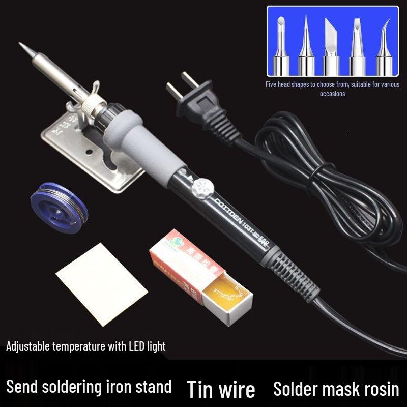 60W Adjustable Temperature Soldering Iron Kit for Electronic Repair - Long Life Inner Heating Type
