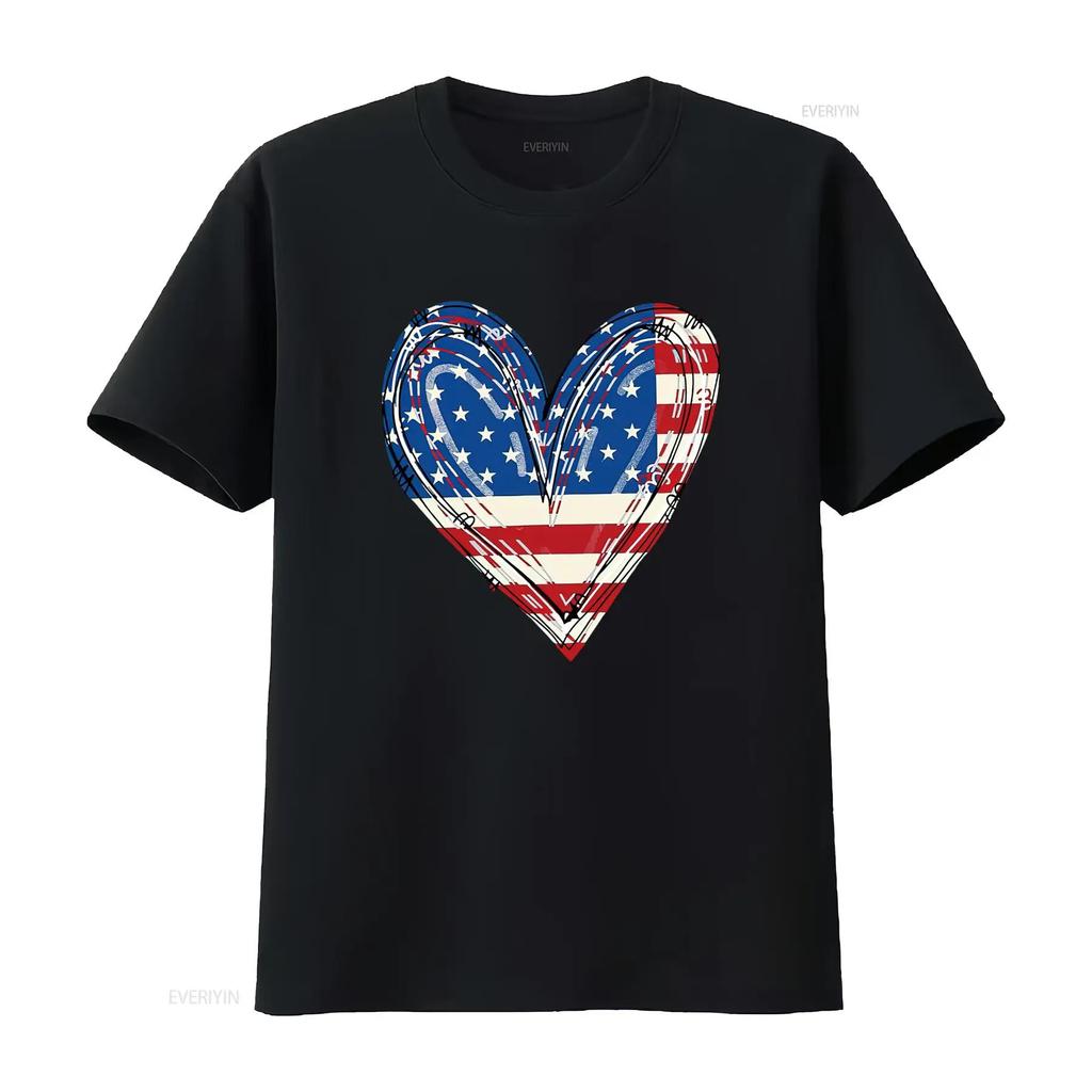 Womens USA T Shirt Girls American Flag 4th of July Kids Patriotic Tops vintage Washed designer clothes Top For Everyday Wear