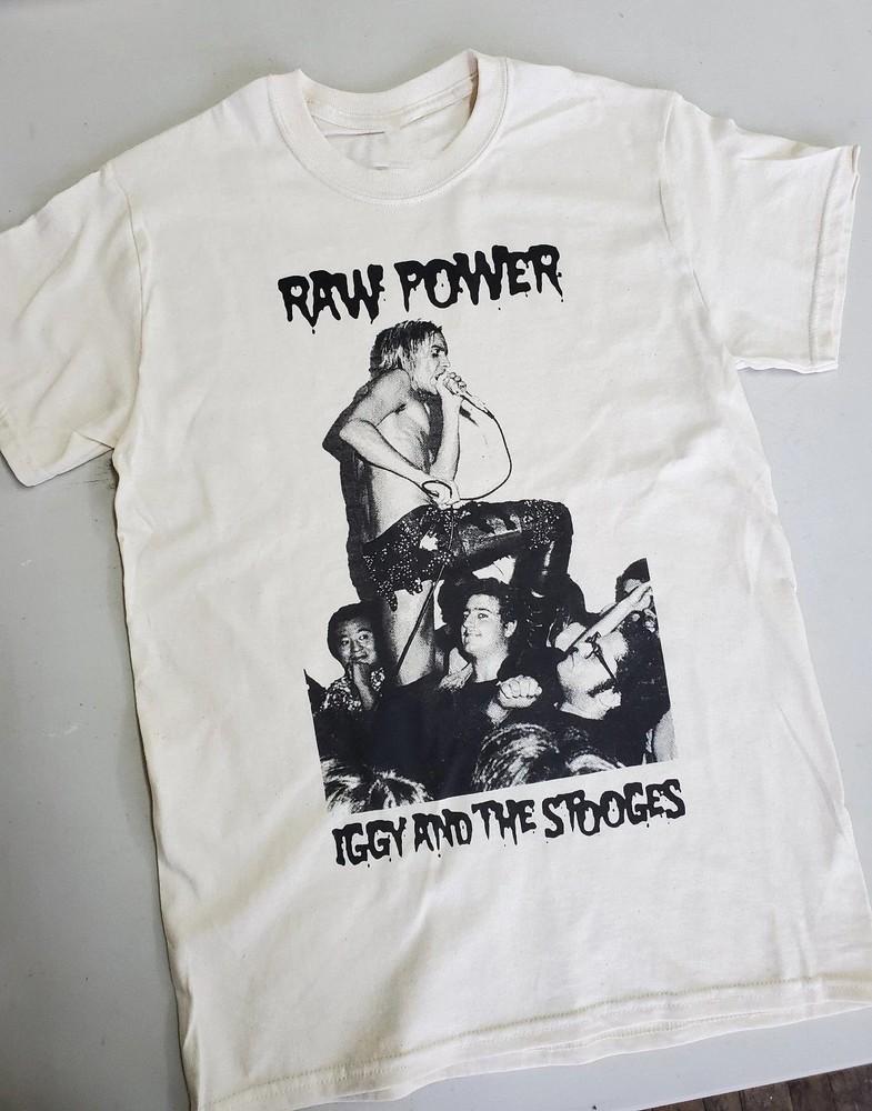 Vtg Raw Power Band Tour Concert Heavy Cotton White Full Size Unisex Shirt CM178 Unisex T-Shirt XXXL