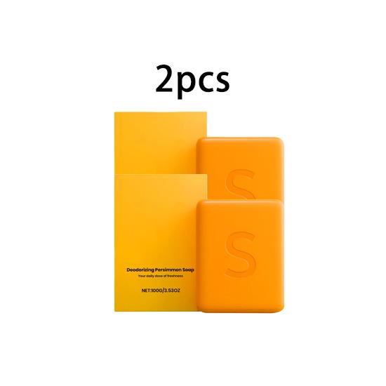 Persimmon Fresh Bath Soap Formula Gently Cleanses the Skin and Leaves Fragrance and Refreshing Household Daily Care Soap 100g