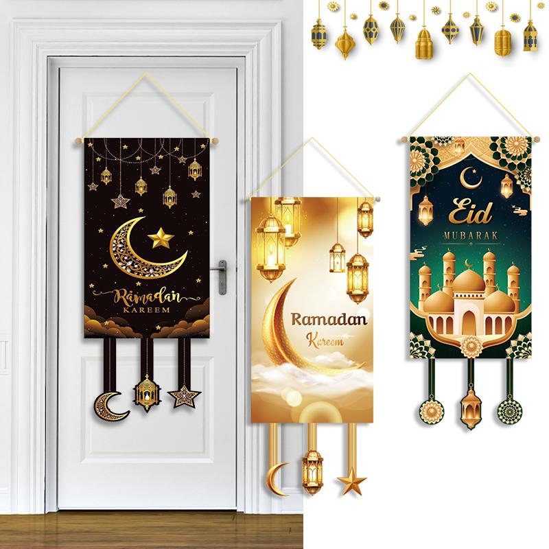 Stoviglie per Feste Eid Mubarak Ramadan Piatti Usa e Getta Bicchieri Tovaglia Decorazioni Fai-da-te per Feste Islamiche Musulmane