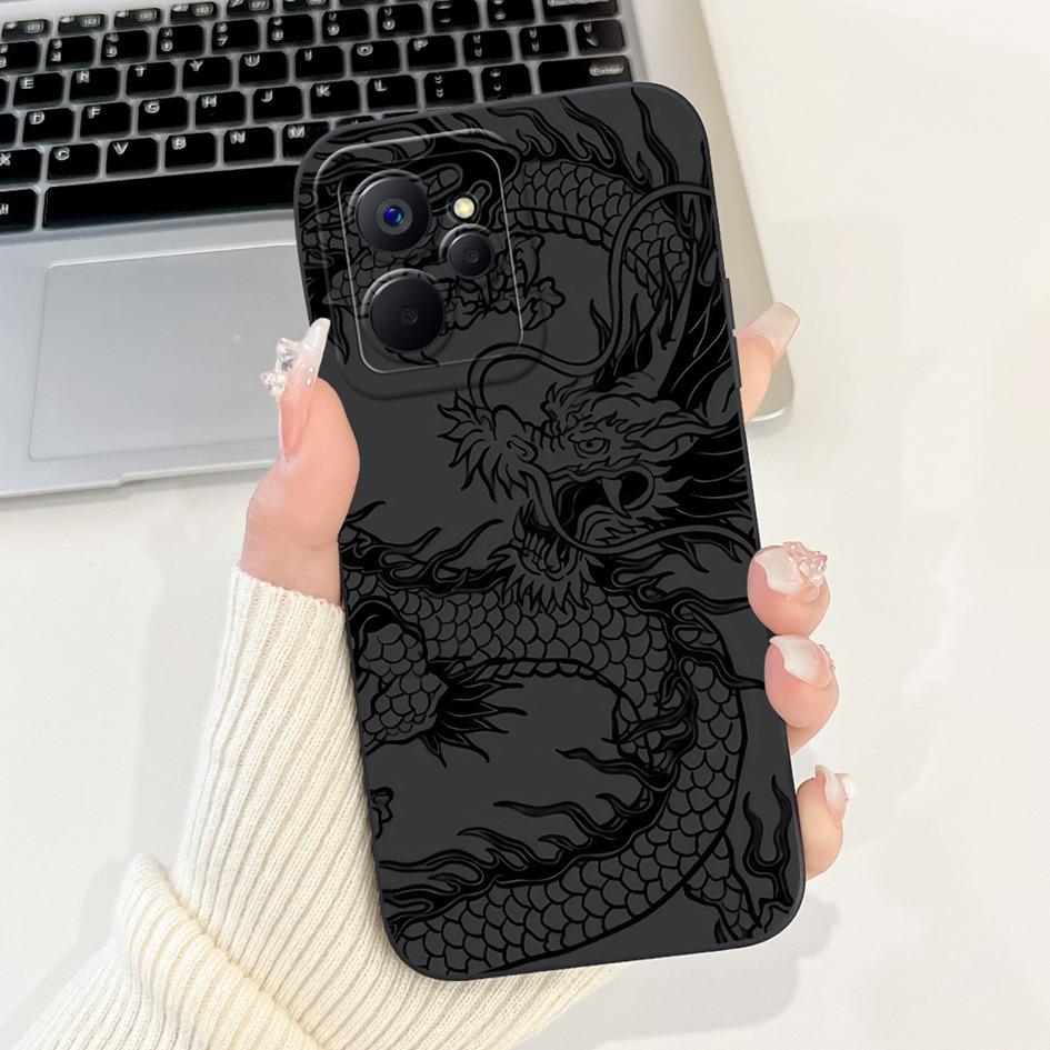 For Realme 9i Case Cool Fashion Flower Marble Sunset Soft Liquid Silicone Lens Protective Cover For Realme 9i 5G Realme9i Bumper