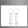 Buzz Selection Pair of Keychains, Couples Gift, Simple, Stylish, Anniversary Gift for Men and Women, AC505 (White Silver)
