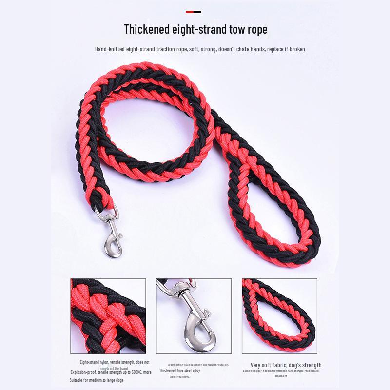 Adjustable Leather Dog Collar with Anti-Escape Double Buckle for Small, Medium, and Large Dogs
