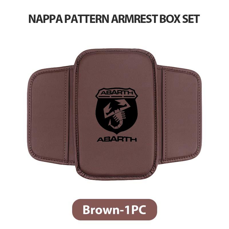For Abarth Car Armrest Mat Center Console Leather Protection Cushion FR FIAT 500 Doblo Tipo Panda Ducato Punto Stilo