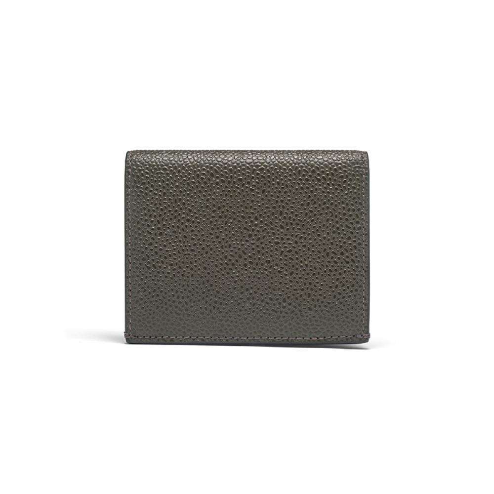 Thom Browne Pebble Grain Three Stripe Card Wallet Maw021l 00198 206