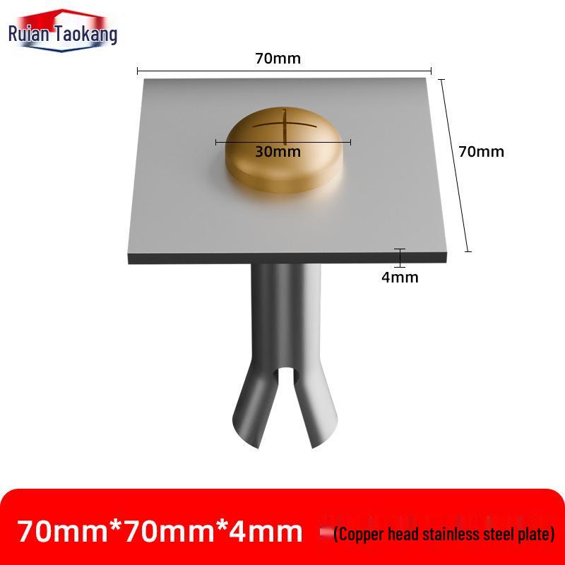 Copper Benchmark Displacement Monitoring Nail: Stainless Steel Settlement Observation & Centering Measurement Tool