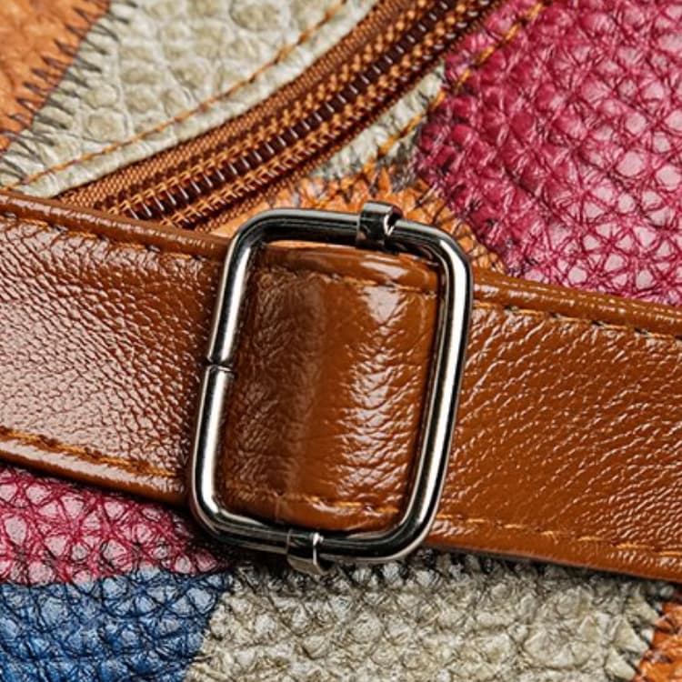 Damen Messenger-Tasche Schultertasche aus PU-Leder-Patchwork