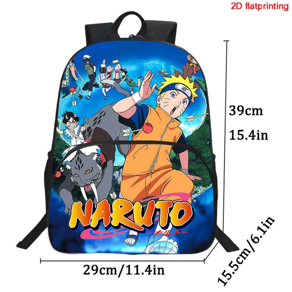 NARUTO Anime Kids Mochila Backpack,With Adjustable Shoulder Strap & Front Pocket,Lightweight & Durable,for Boys & Girls Age 5-10