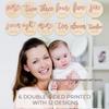 Double-Sided Engraved Wooden Baby Milestone Photo Props