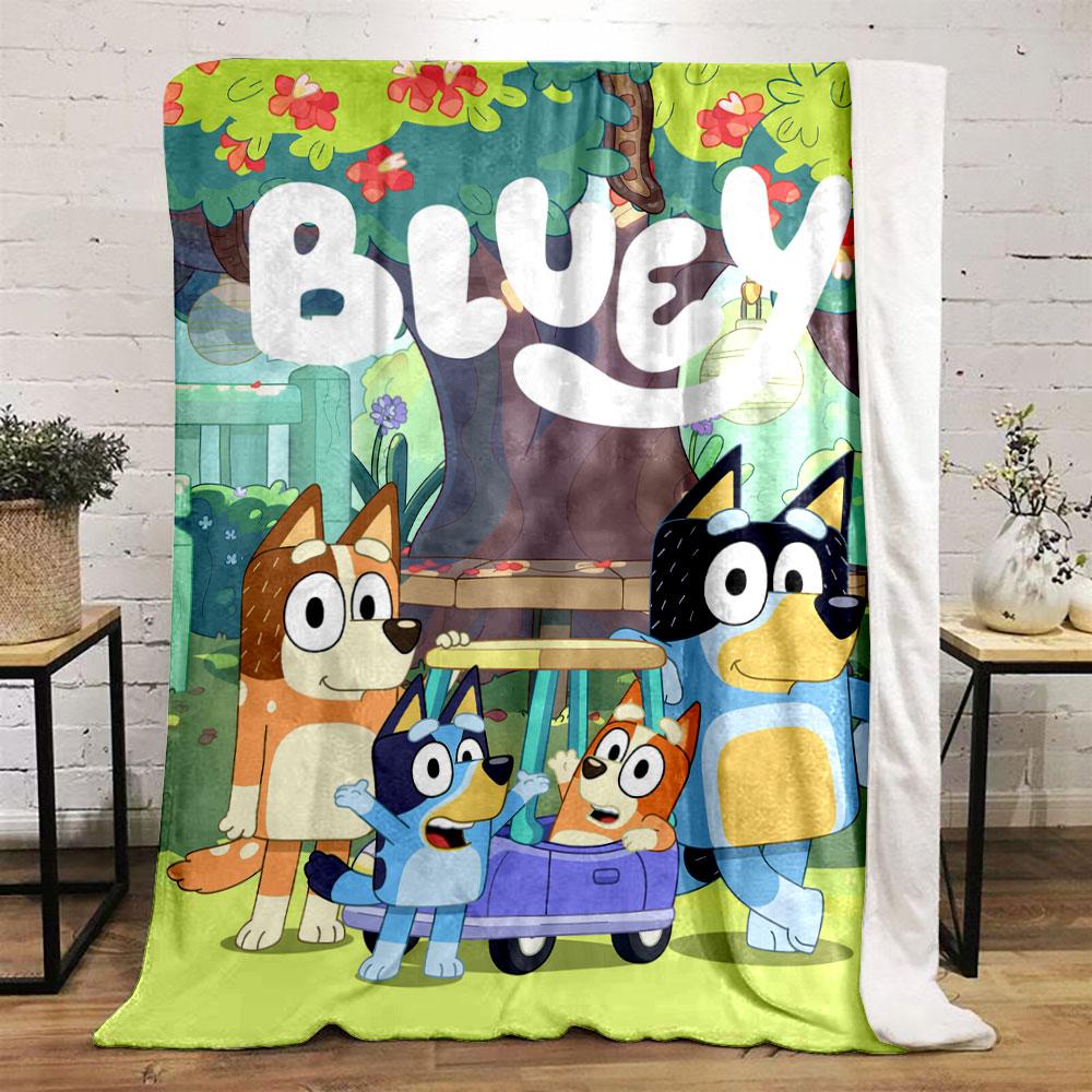 Bluey Family Cartoon Blanket bedroom Blanket for Livingroom Couch lunch break Soft Cozy throw for Friend's festival Gift