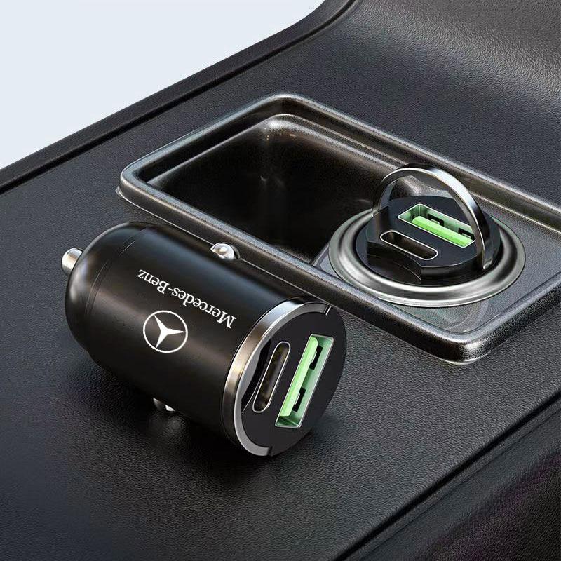 200W Mini Dual Ports USB Car Charger Lighter Fast Charging For Mercedes-Benz AMG C500 C200 C300 A B C E GLA CLA GLK GL ML GLE W204 W205 W203 W211 W212