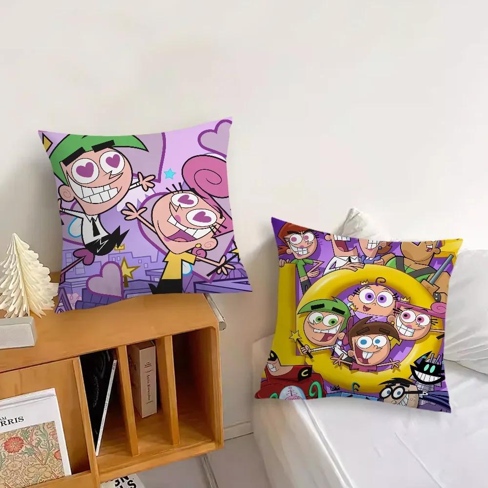 Cute Cartoon The F-Fairly O-OddParents cushion cover Living Room Headboard Office Bedroom Cushion Sofa Nap Time Pillow Case
