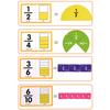 1 Set Fraction Learning Cards Percentage Decimal Fraction Tiles Circles Math Manipulatives Elementary Students