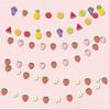 1PC New Fruit Strawberry Pineapple Paper Skewers Hawaiian Decoration Garland Children's Day Birthday Party Background Setup