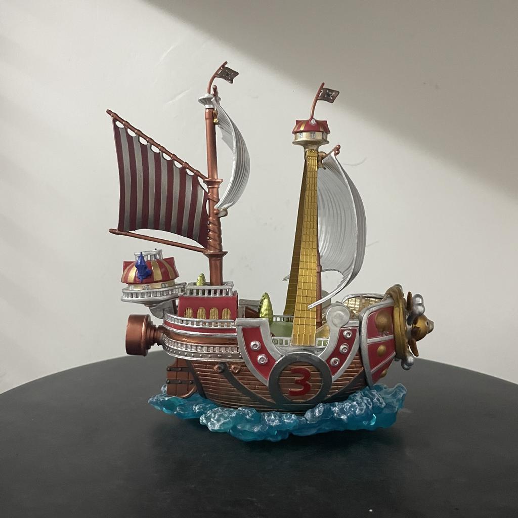 Anime One Piece 20th Anniversary Thousand Sunny Pirate Ship Cartoon Model Toy Desktop Decoration Collectible Birthday Gift