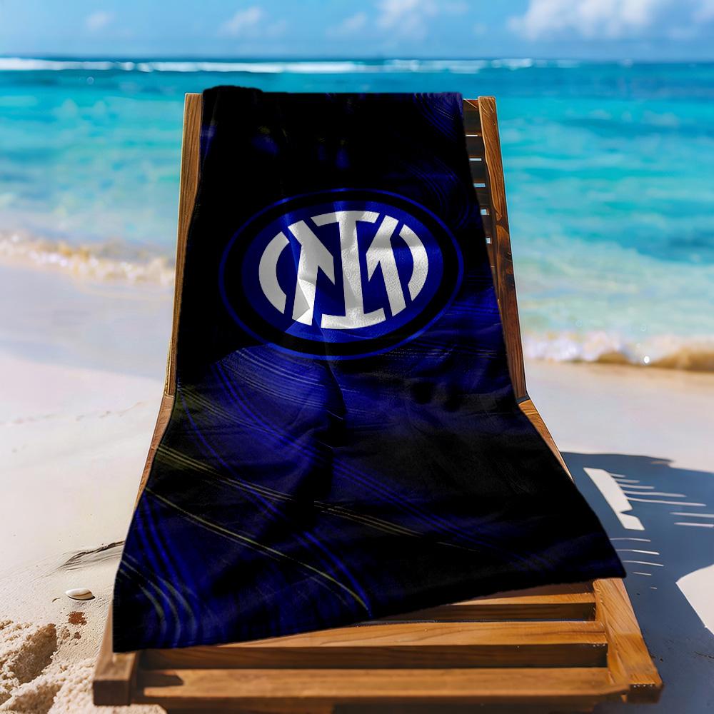 Inter Milan Beach Towel Super Soft Absorbent Comfortable Lightweight Perfect For Traveling Yoga Camping And Swimming