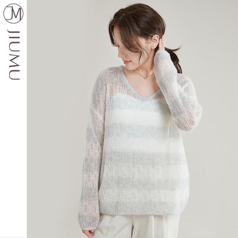 JIUMU Gestreifter Pullover für Damen