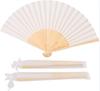 50/24pcs Paper Bamboo Folding Fans Adults Children's Calligraphy Painting Wooden Paper Folding Hand Fan Bride's Wedding Gifts