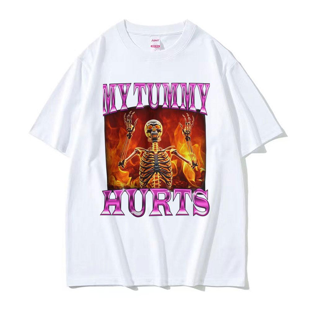 Funny Autistic and Gay Skeleton Meme T-shirts Men Women Harajuku Cool Street Hipster T Shirts Male Crewneck Loose T-shirt