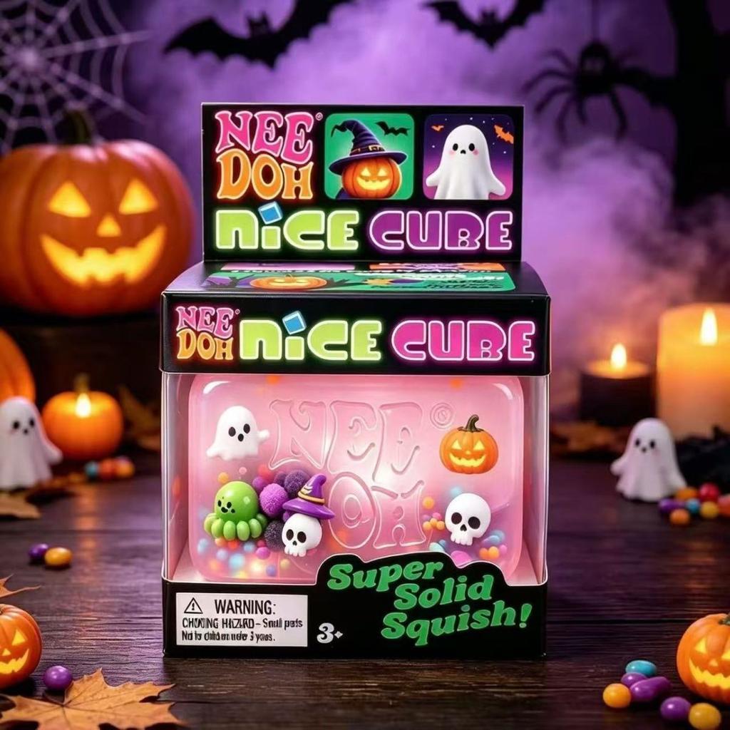 Needoh Square Simulated Ice Cube Toy Stress Relief Christmas New Ghost Style Slow Reboundtoy Squishy Kawaii Stress Reliever Toys