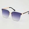 Fashion New Large Frameless Sunglasses Personality Gradient Color Trendy Accessories Sun Glasses UV Protection Female