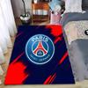 Paris Saint Germain PSG Crest Red Blue Brush Poster Area Rug for Football Fans Decor
