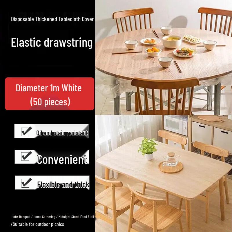 Homeglen Elastic-Edge Disposable Tablecloth