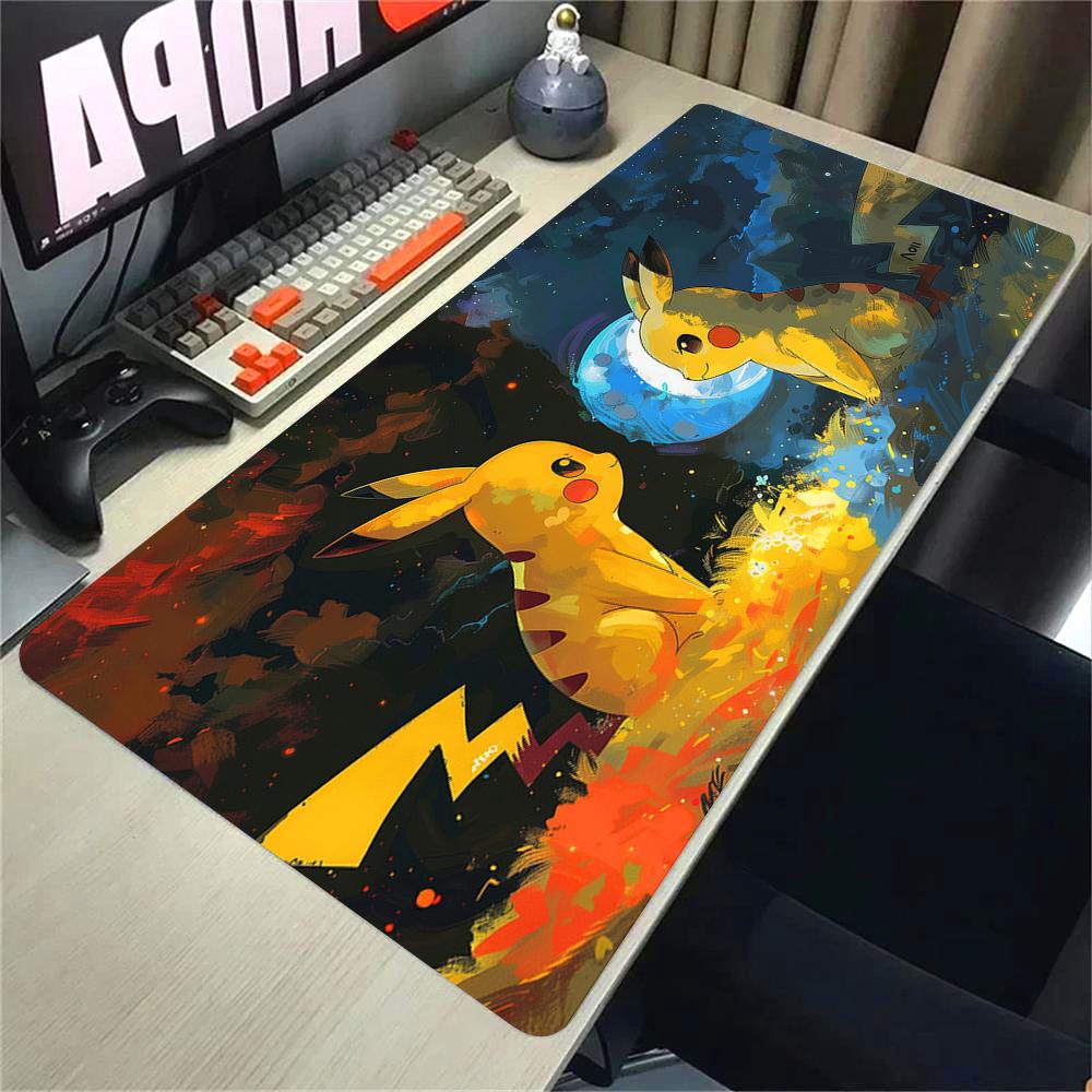 Pokemon Pikachu Rubber Mousepad Gaming Mouse Pad Large Size Non Slip Office Desktop Keyboard Mat for Gamer Cartoon Accessories