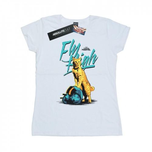 

Marvel Womens/Ladies Captain Marvel Fly High Cotton T-Shirt XXL білий