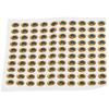 100 Peças/Pacote Olho para Isca de Pesca 9mm 3D Olhos Realistas para Fazer Isca de Pesca Dourado