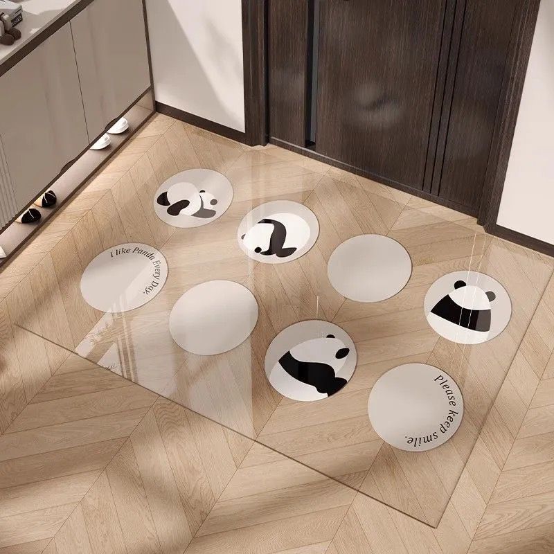 Cartoon Animal Pvc Door Mat With Waterwashable Surface For Home Entrance