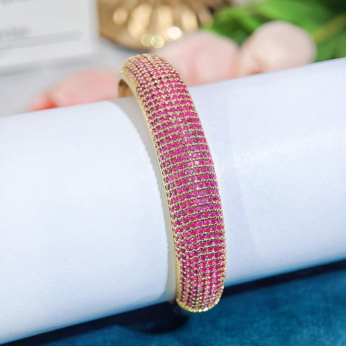 

CMM Американский стиль Ниша Дизайн Sense Великолепный Ретро Дворец Металл Натуральный Цирконий Браслет Ювелирные Изделия На Руку Женщины Дубай Вечеринка Аксессуары розы красного