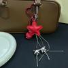 Bag Charm Simple PU Leather Star Phone Lanyard Backpack Decor Ornament Bag Hanger Chain for Women Accessory