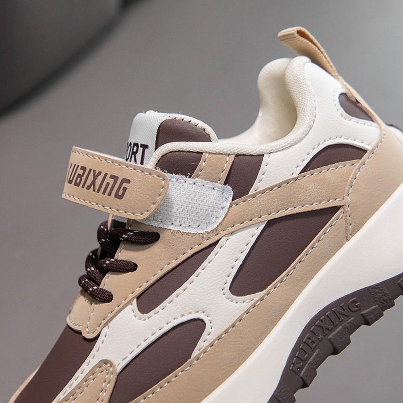 Kids Chunky Sneakers Boys Girls Lightweight Casual Shoes With Velcro Strap